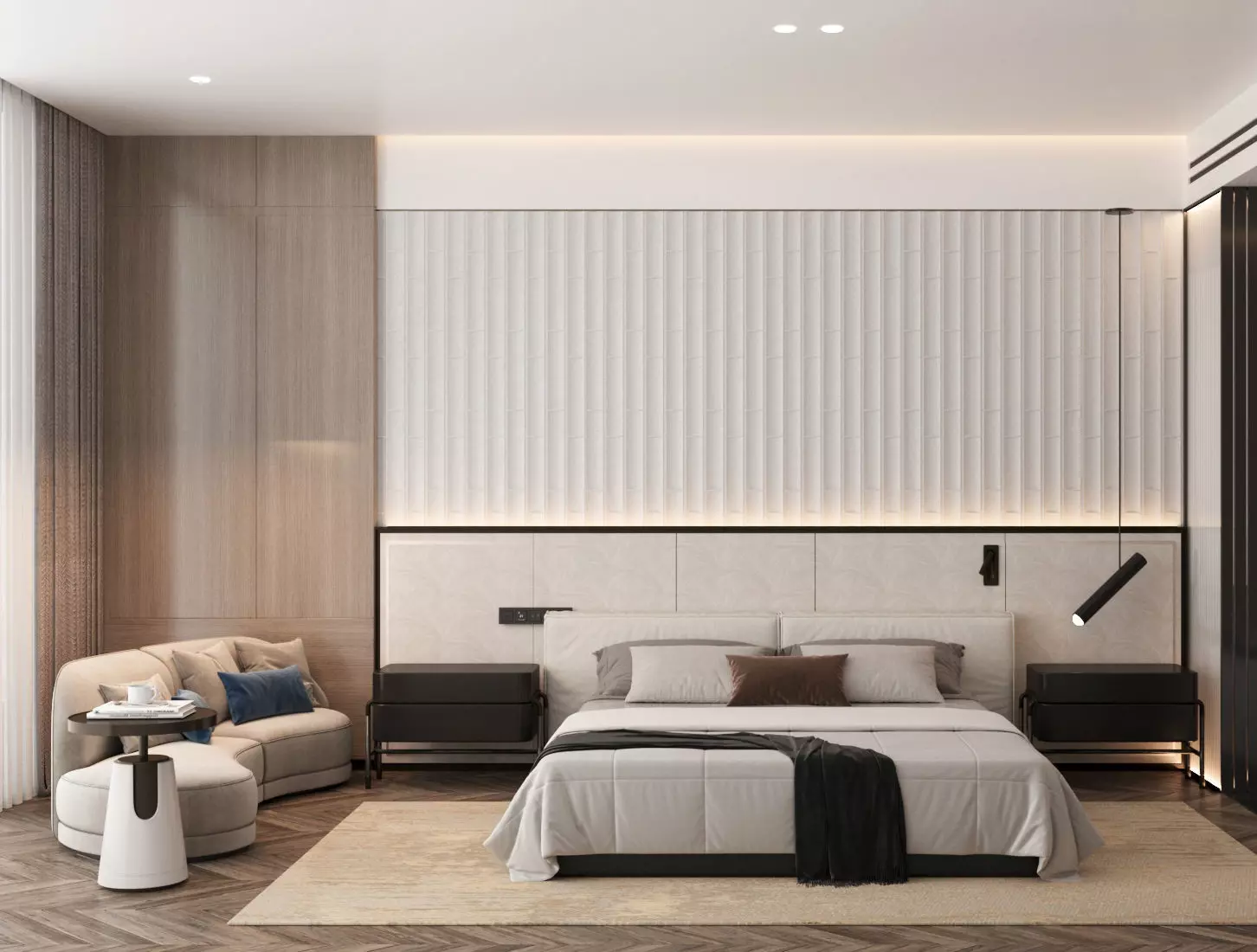 Hotel guest room 3D model_0