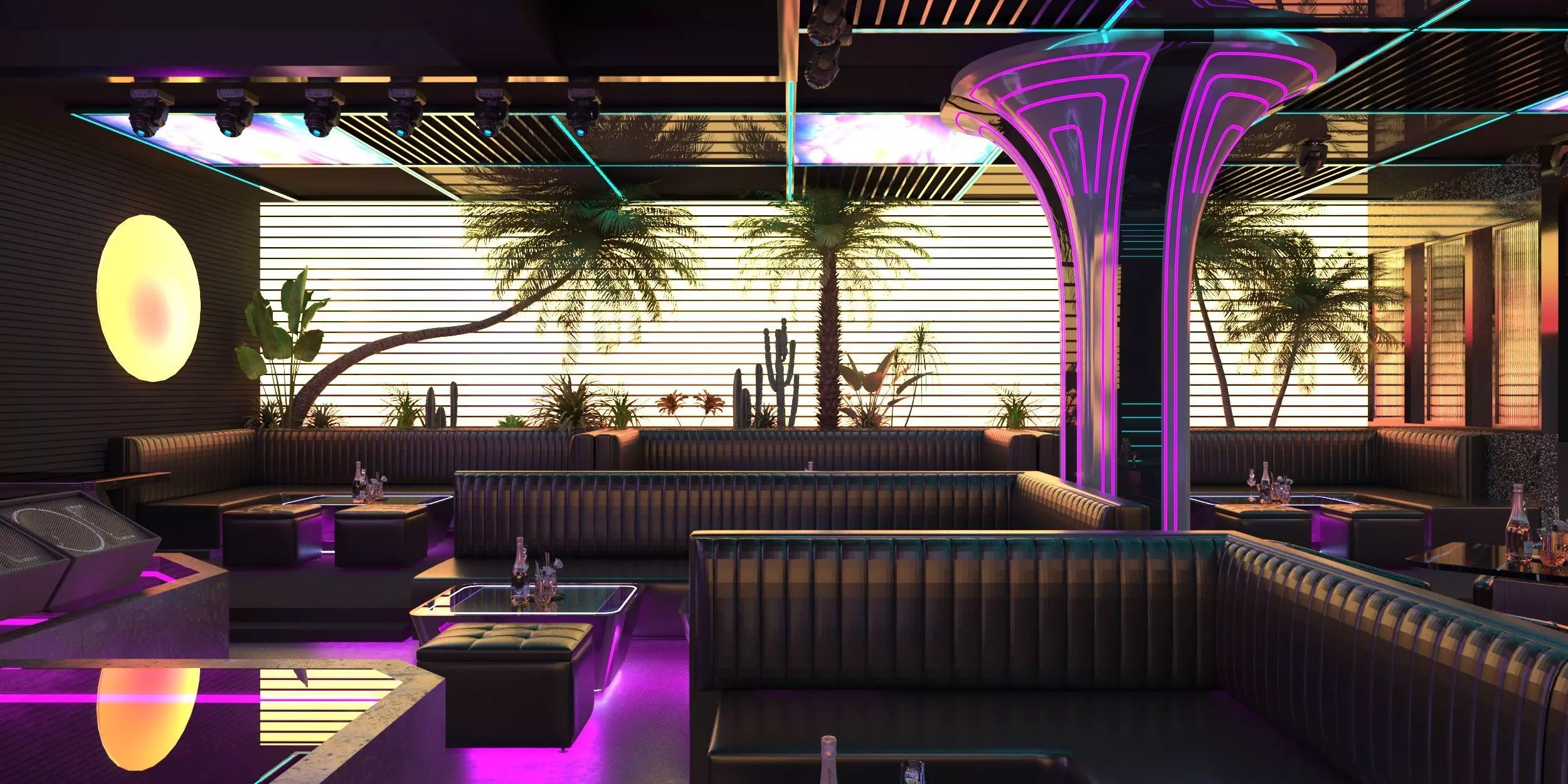 Modern bar 3D model_2