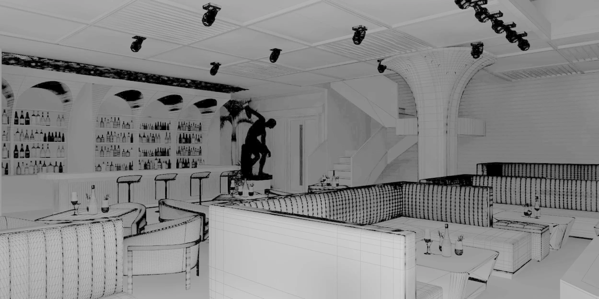 Modern bar 3D model_5