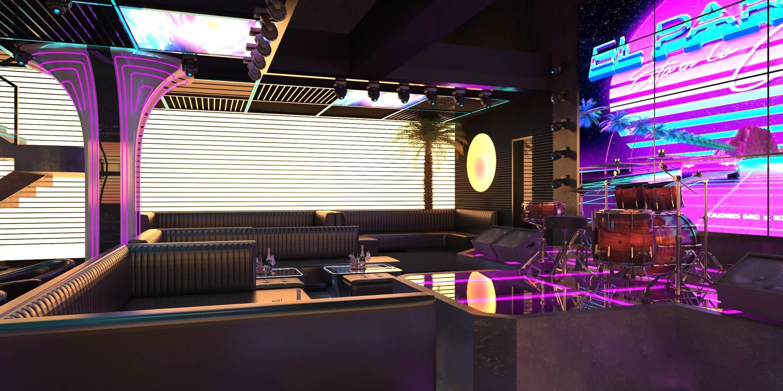 Modern bar 3D model_3