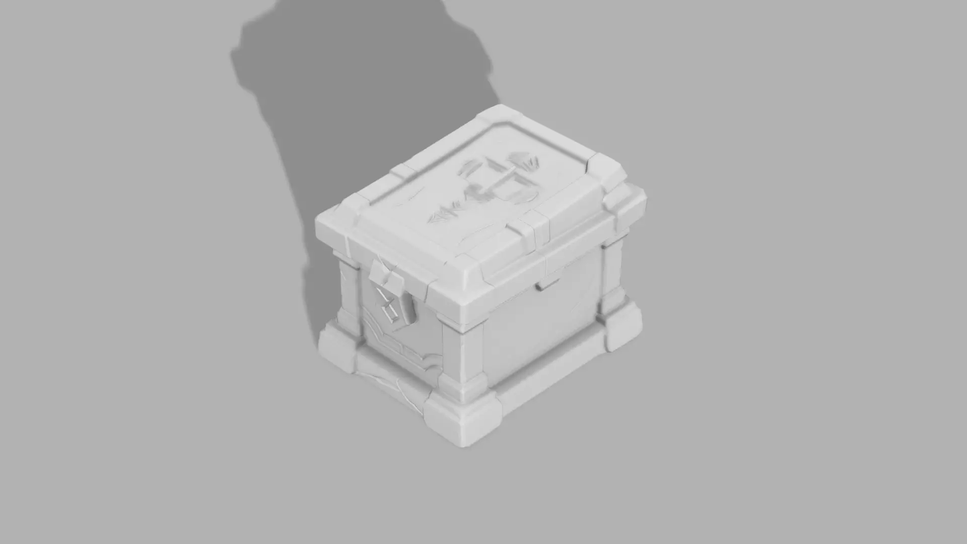Cursed Tombstone Box - Gothic Halloween Container 3D print model_1