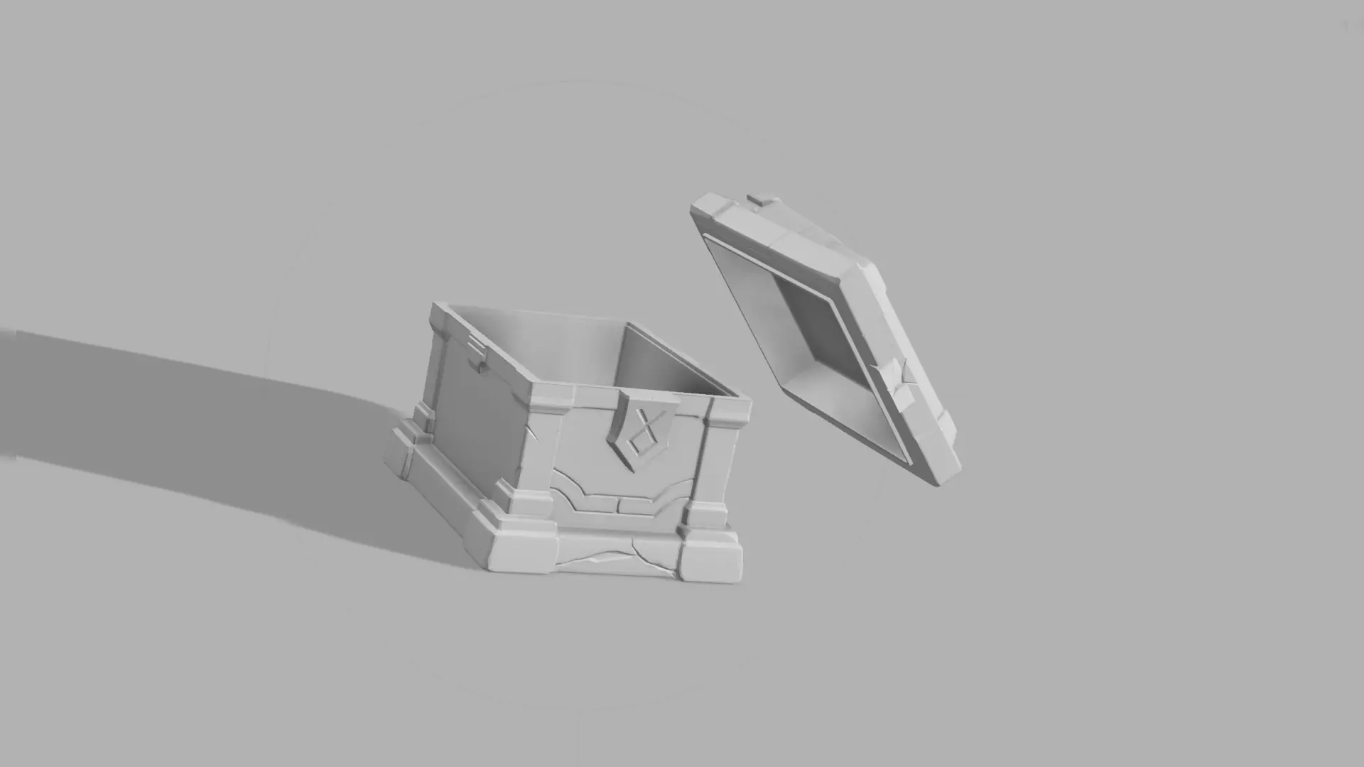 Cursed Tombstone Box - Gothic Halloween Container 3D print model_4