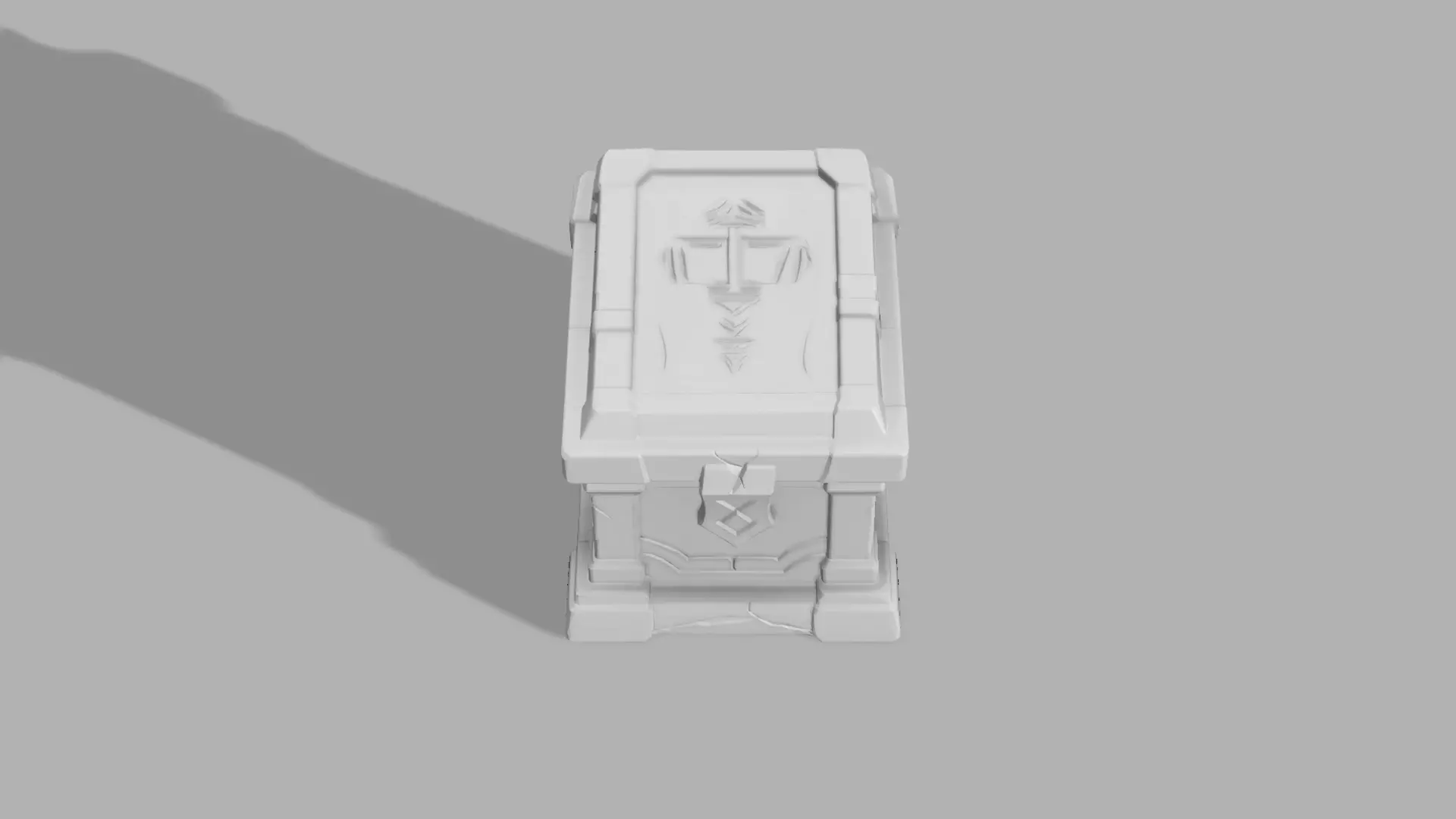 Cursed Tombstone Box - Gothic Halloween Container 3D print model_2