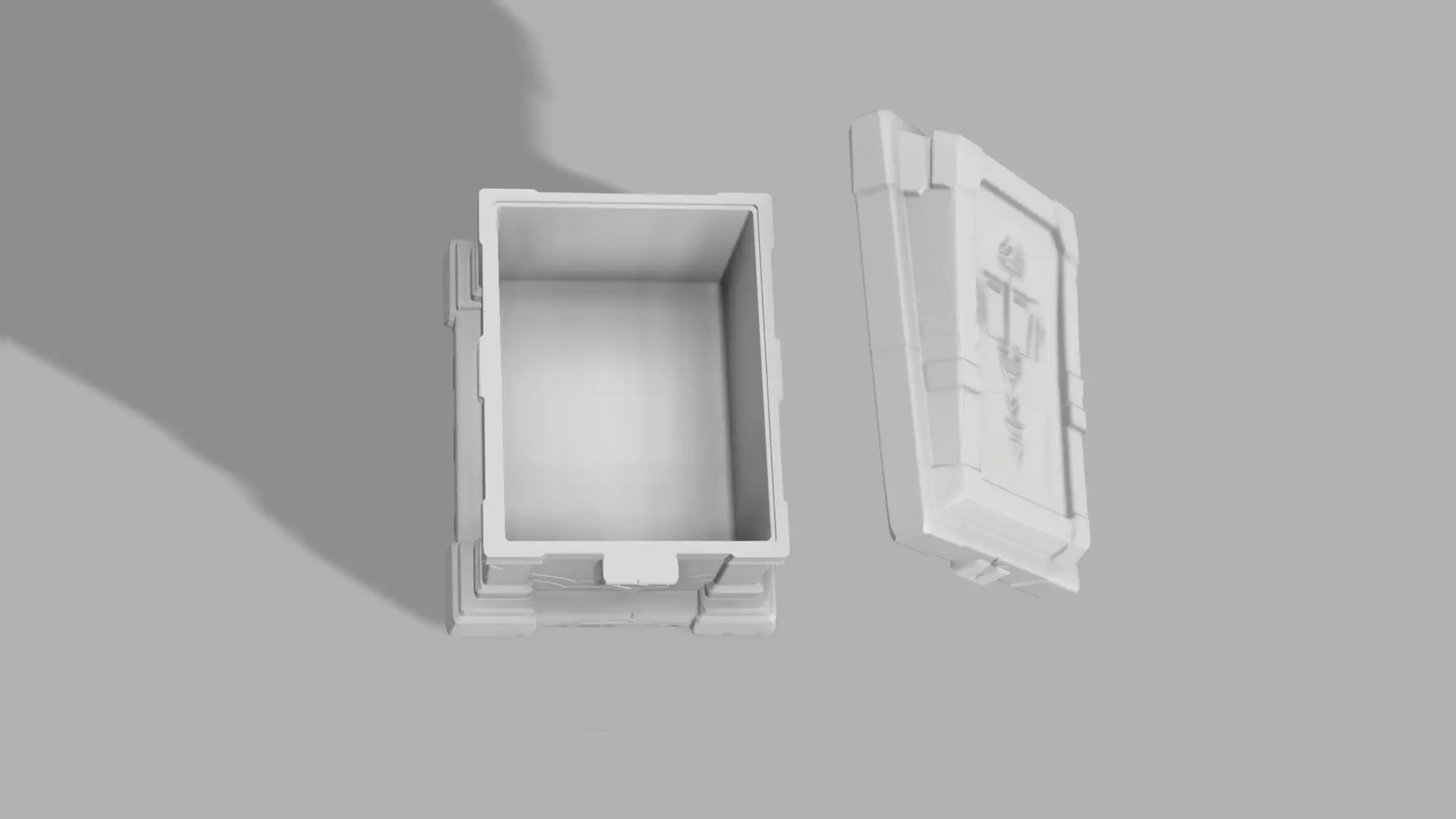 Cursed Tombstone Box - Gothic Halloween Container 3D print model_5