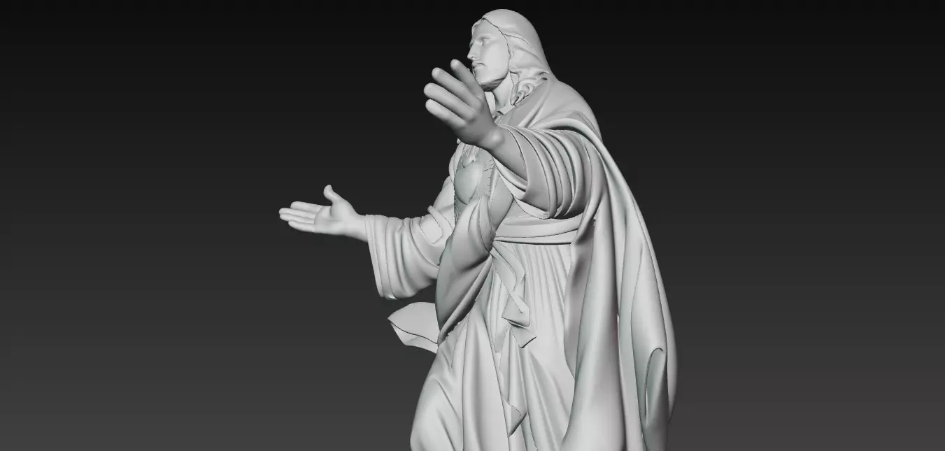 Sacred Heart of Jesus 3D Model Free 3D print model_2