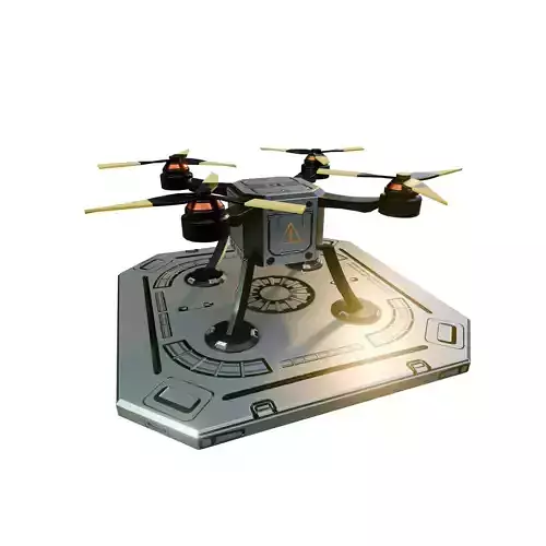 Low-polygon Drone modelwithAnim