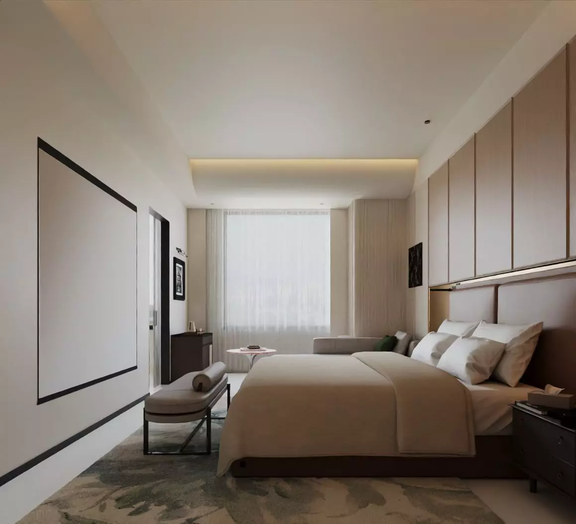 Hotel guest room 3D model_2