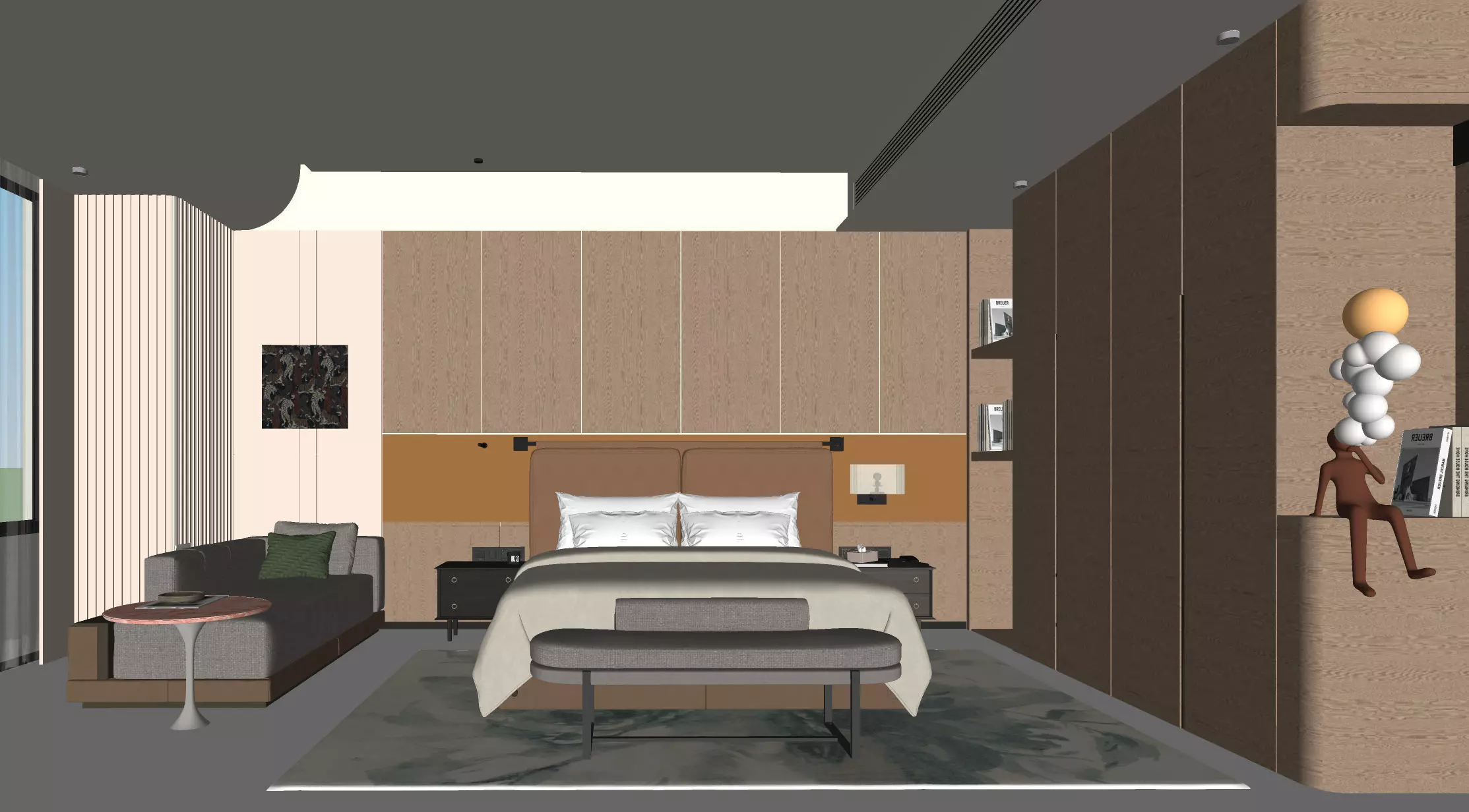 Hotel guest room 3D model_4