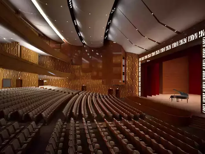 Opera House Low-poly 3D model