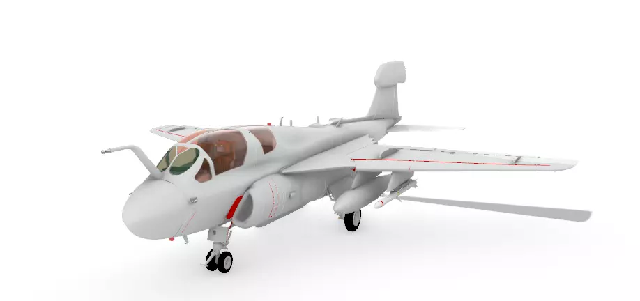 EA-6B Prowler Electronic Warfare Aircraft jet 3D print model
