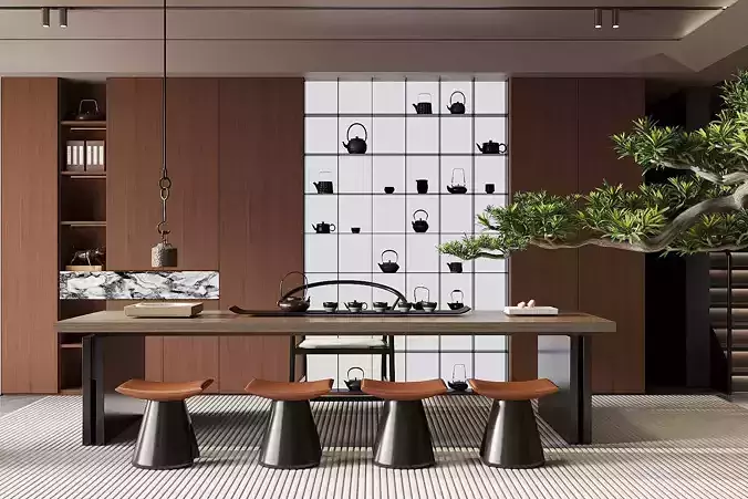 Chinese - style tea room