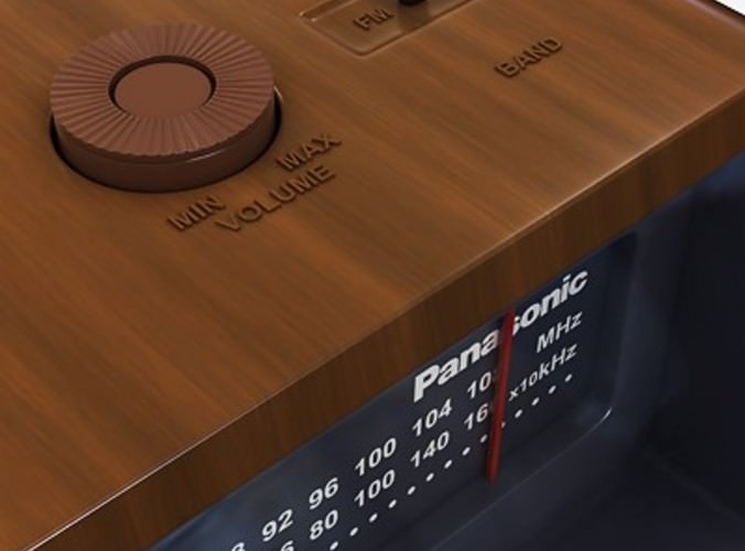 Retro Style Radio Alarm Flip Clock 3D Model MAX OBJ 3DS FBX C4D LWO LW