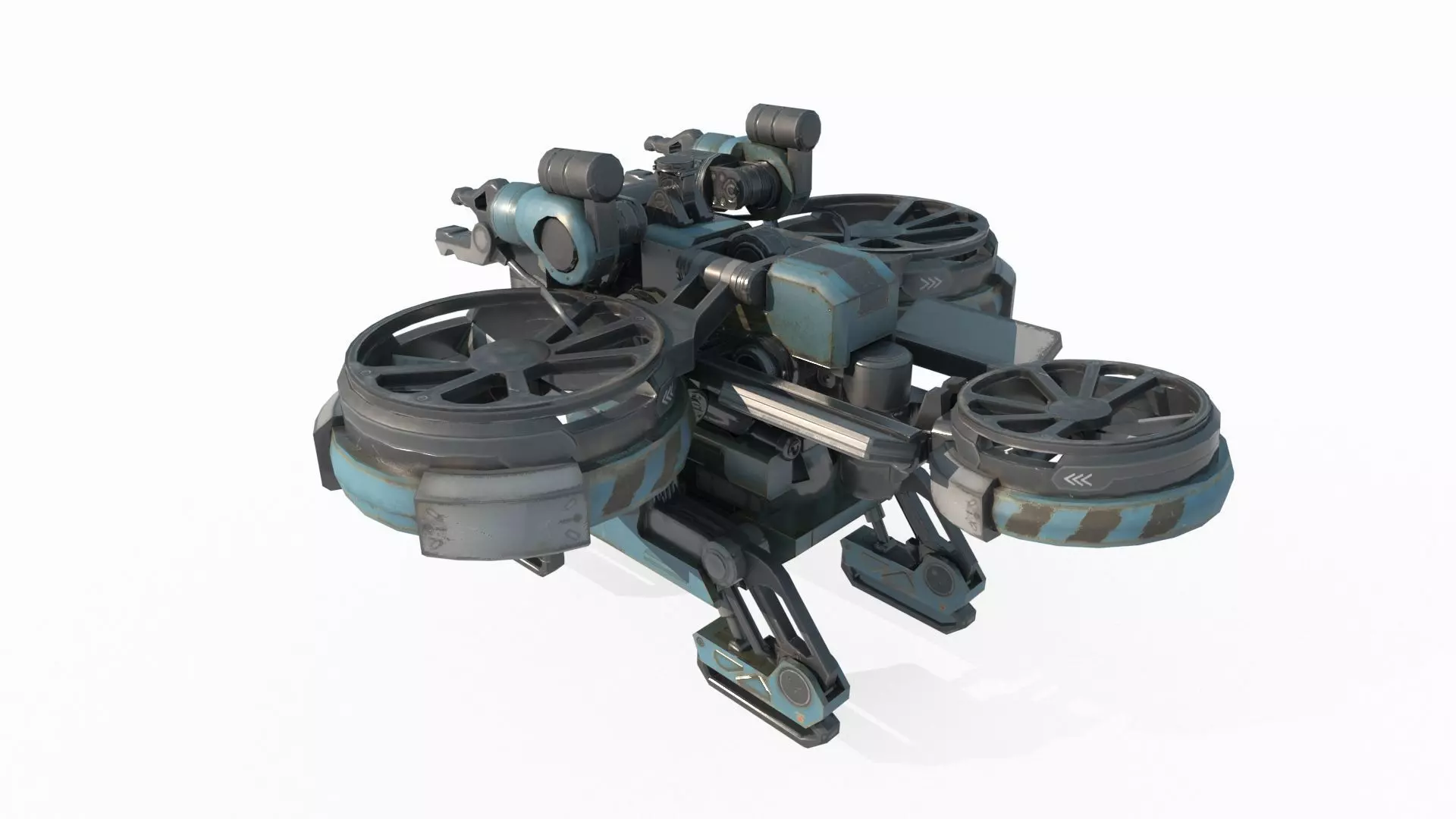 Future Sci-Fi Reconnaissance Drone 3D model_4