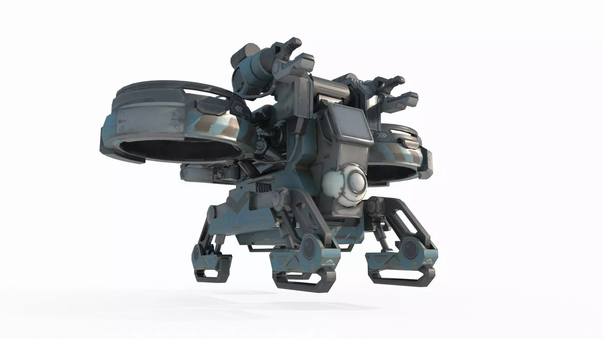 Future Sci-Fi Reconnaissance Drone 3D model_9