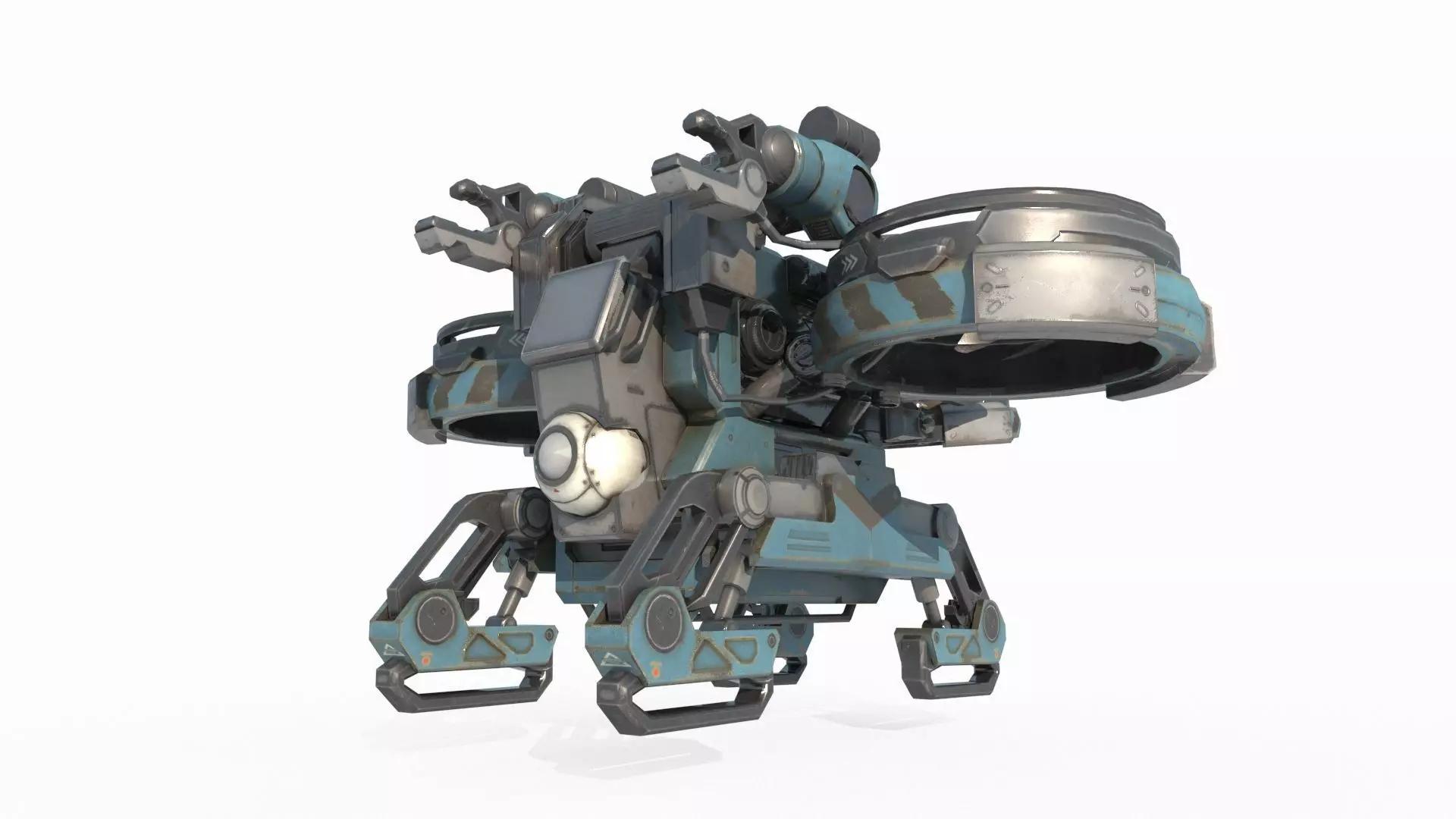 Future Sci-Fi Reconnaissance Drone 3D model_2