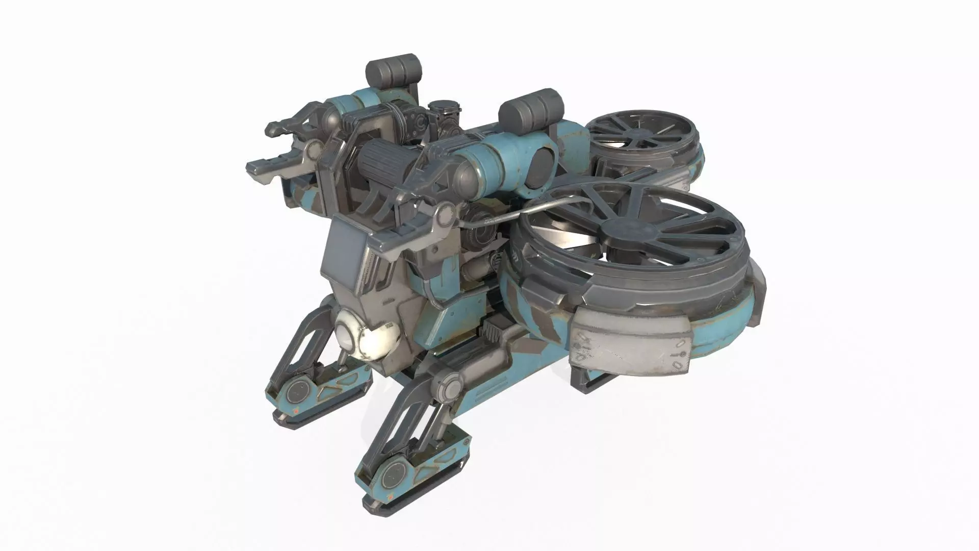 Future Sci-Fi Reconnaissance Drone 3D model_0