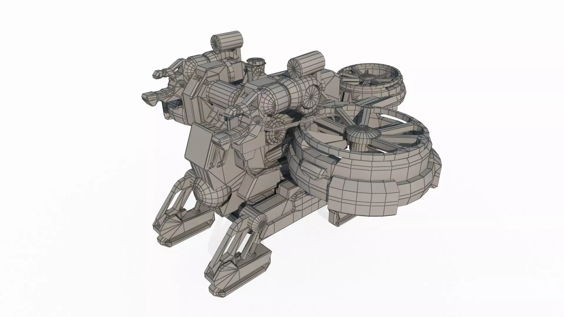 Future Sci-Fi Reconnaissance Drone 3D model_5