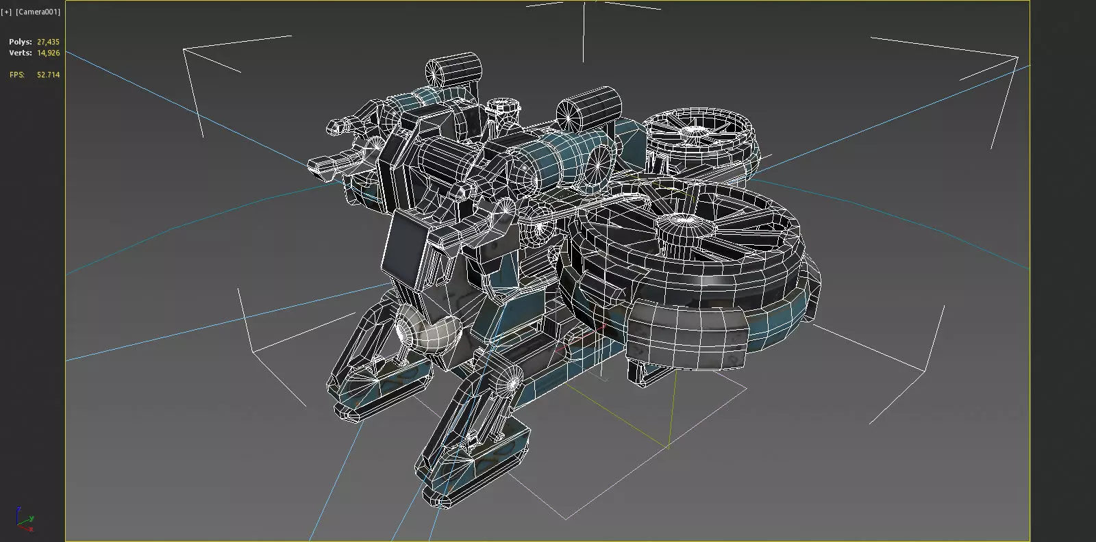 Future Sci-Fi Reconnaissance Drone 3D model_6