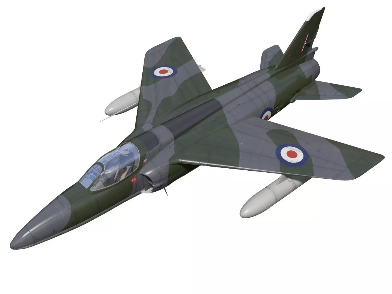Folland gnat F1 3D model_0