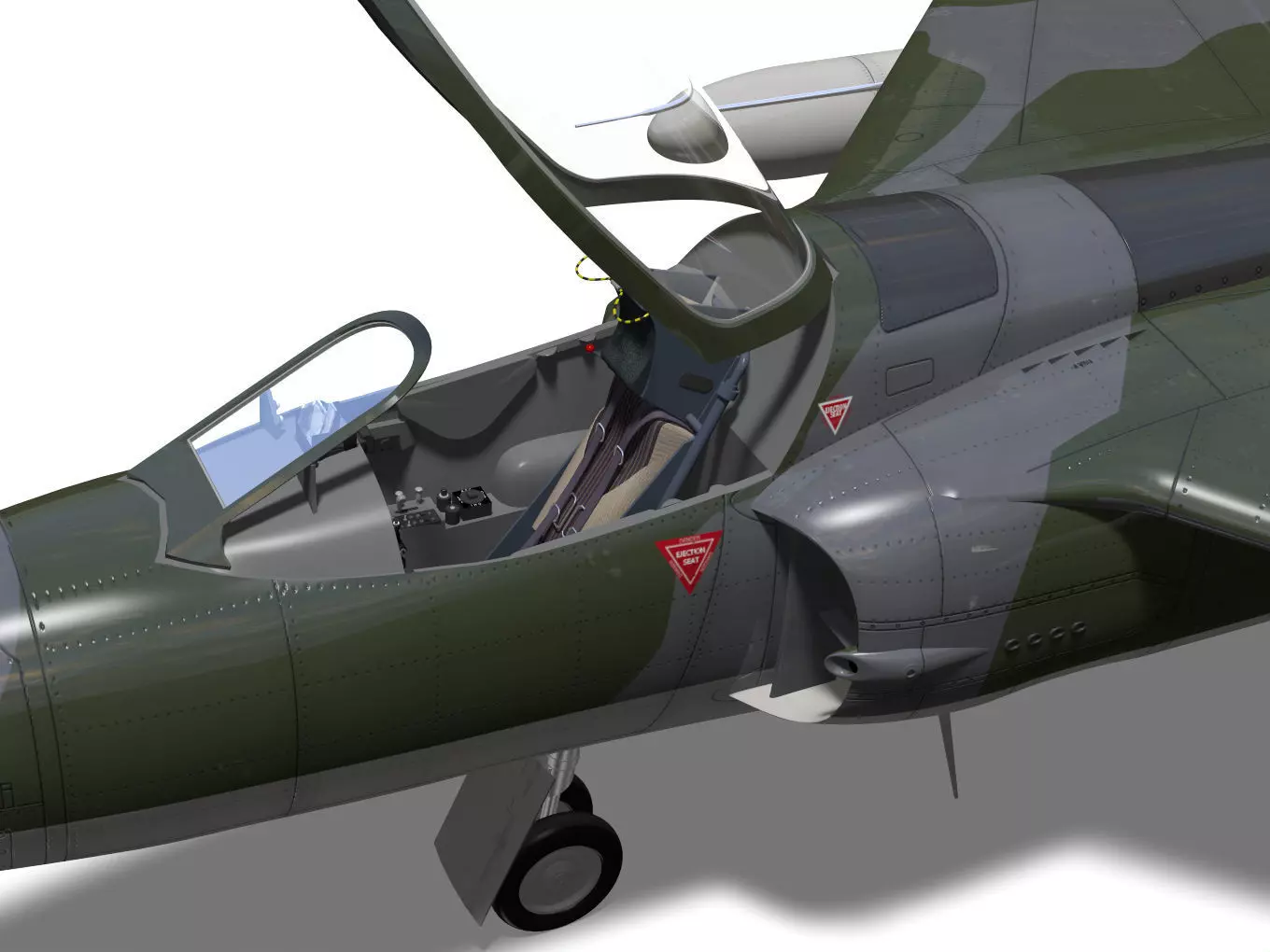 Folland gnat F1 3D model_9