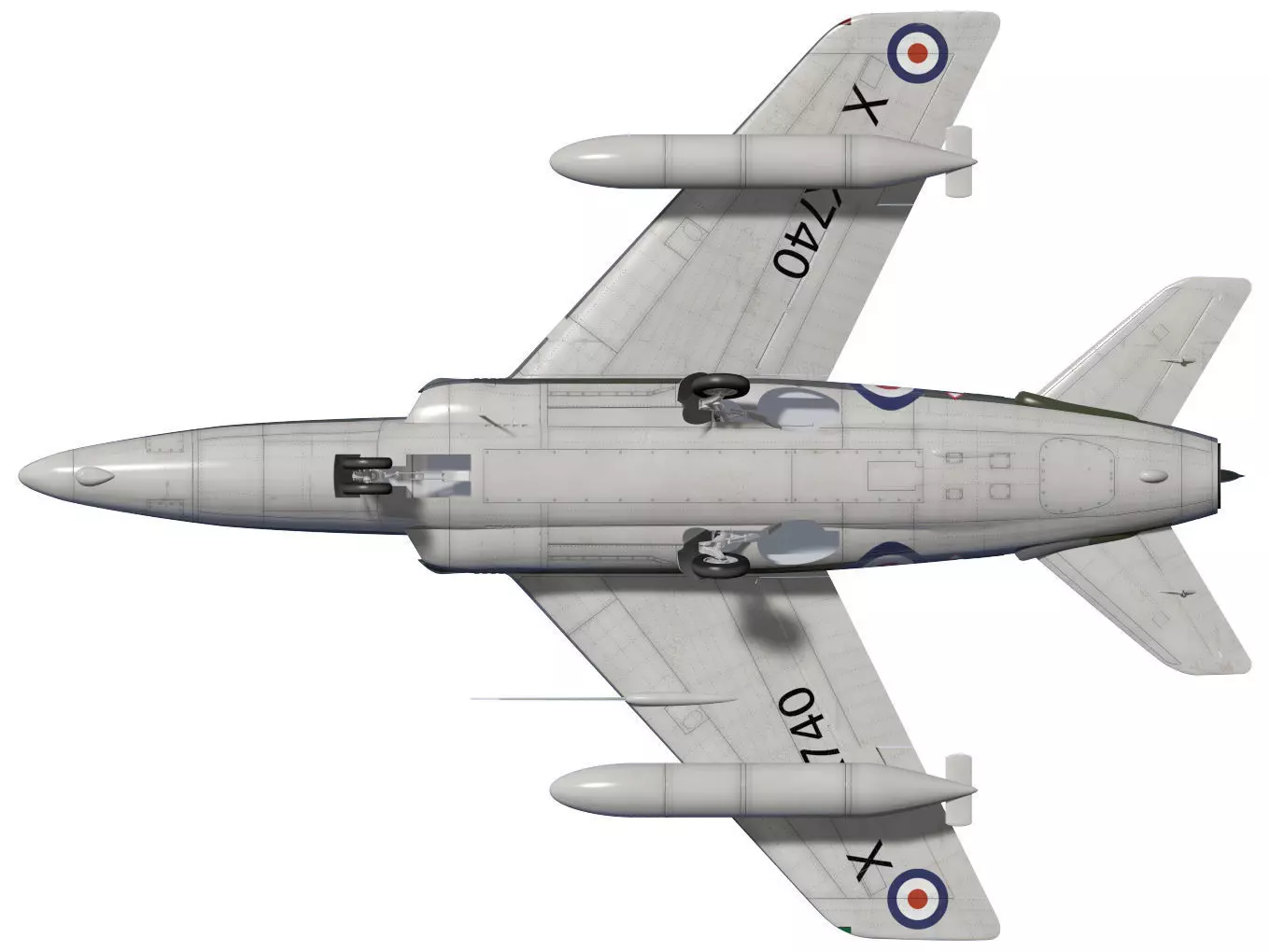 Folland gnat F1 3D model_17