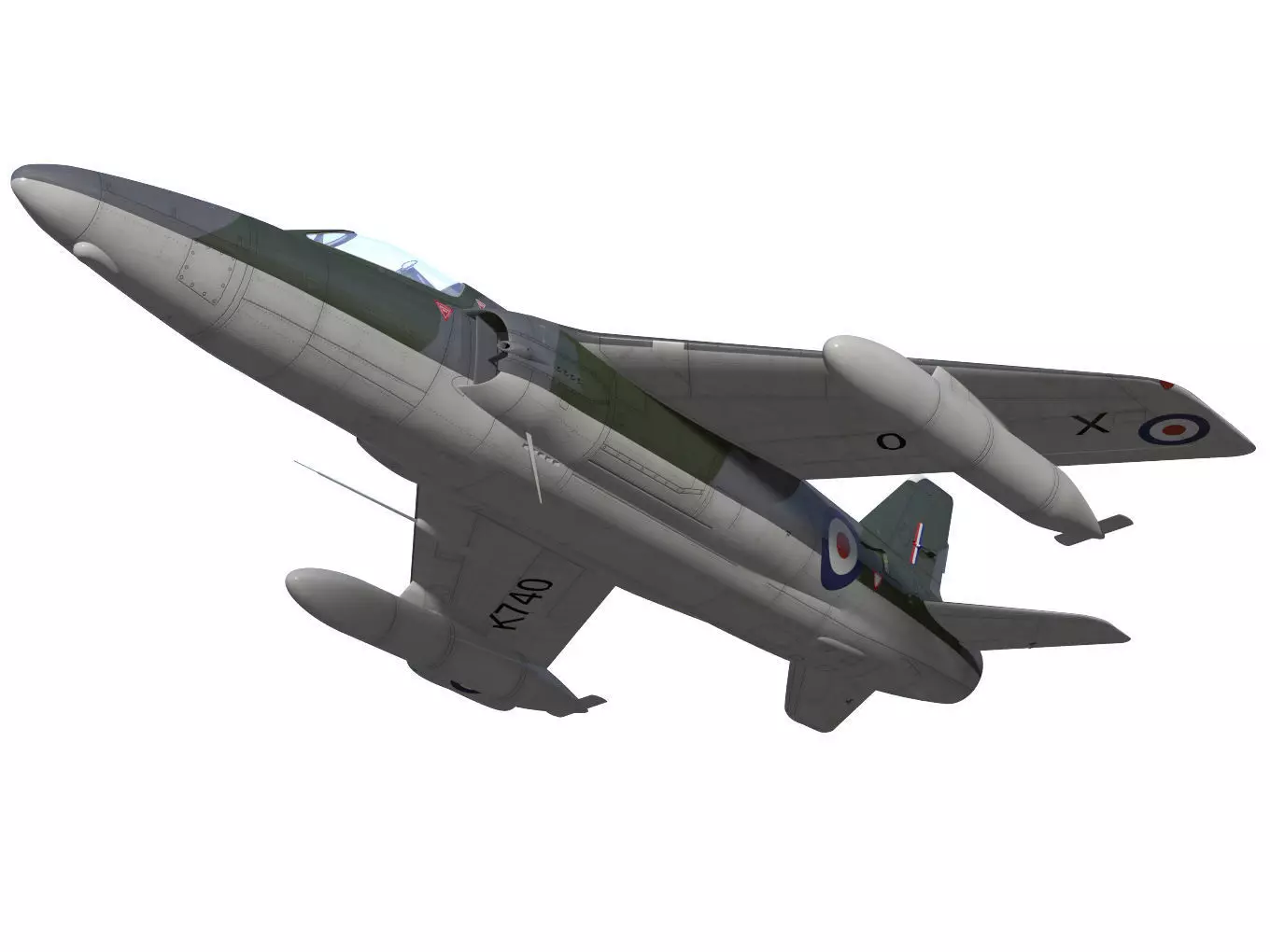 Folland gnat F1 3D model_3