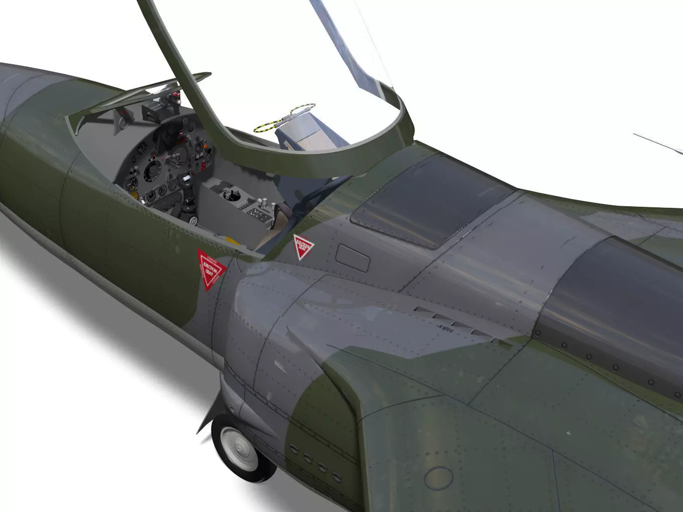 Folland gnat F1 3D model_8