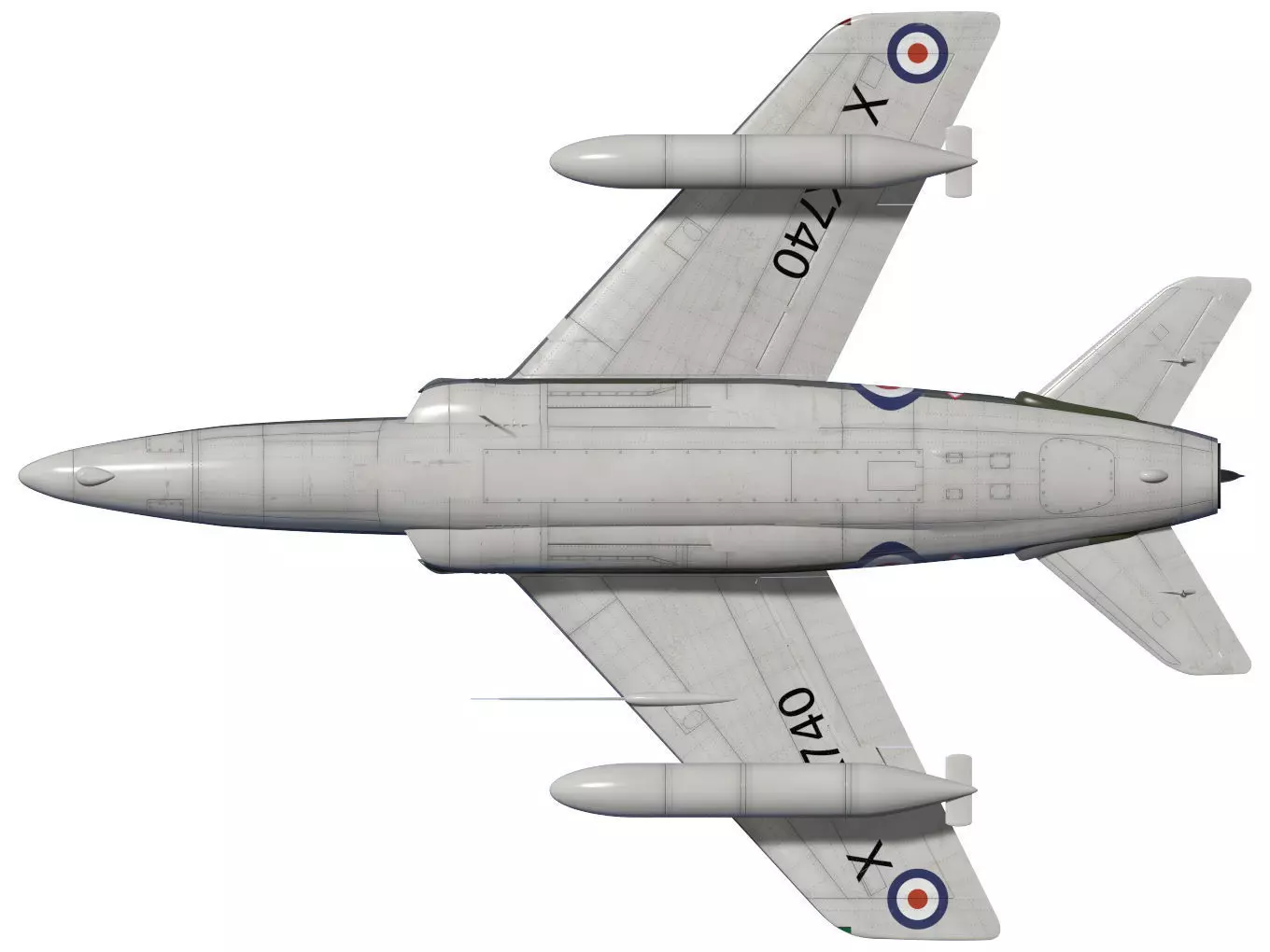 Folland gnat F1 3D model_16