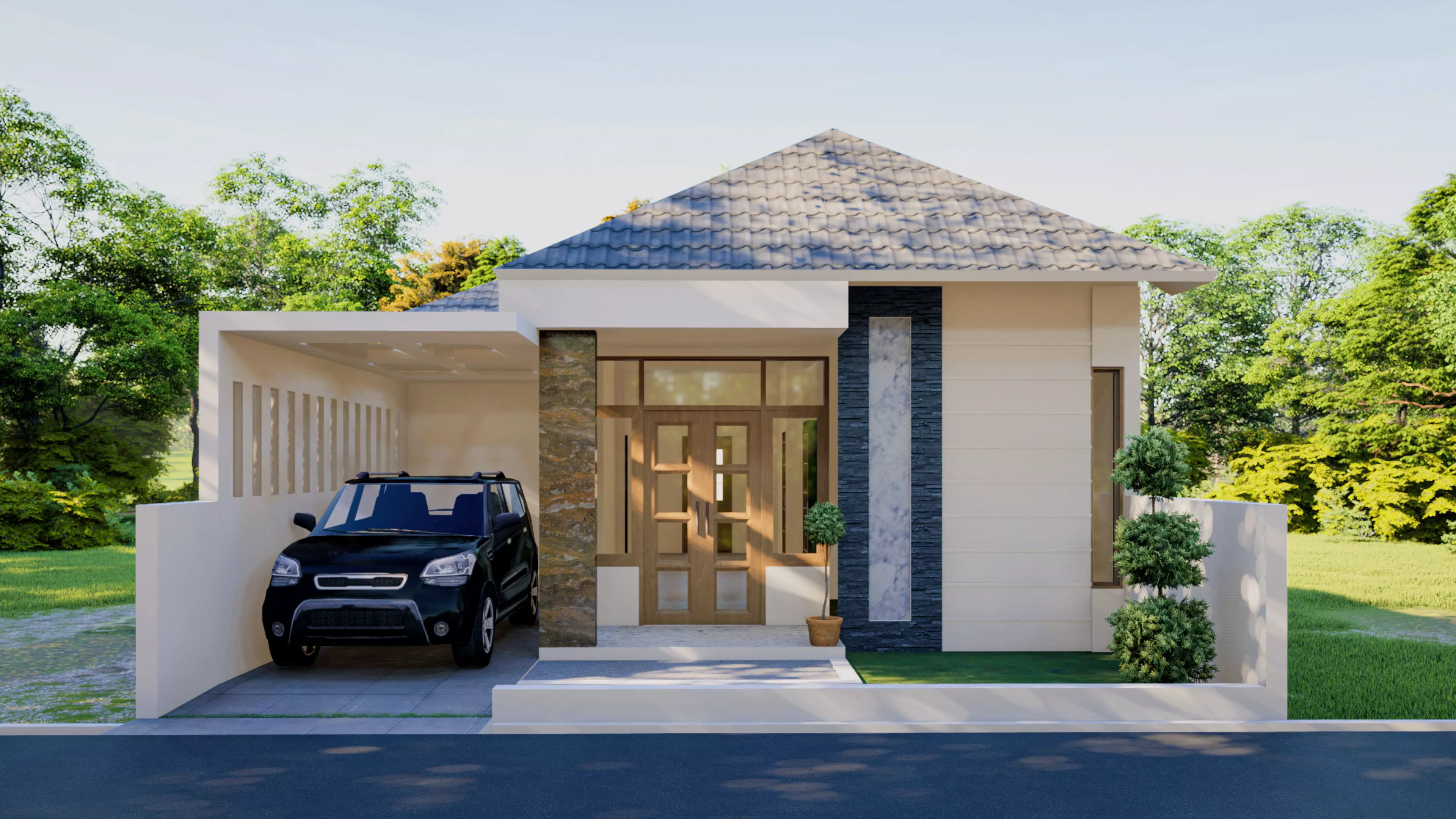 MINIMALIST HOUSE DESIGN 3D model_0