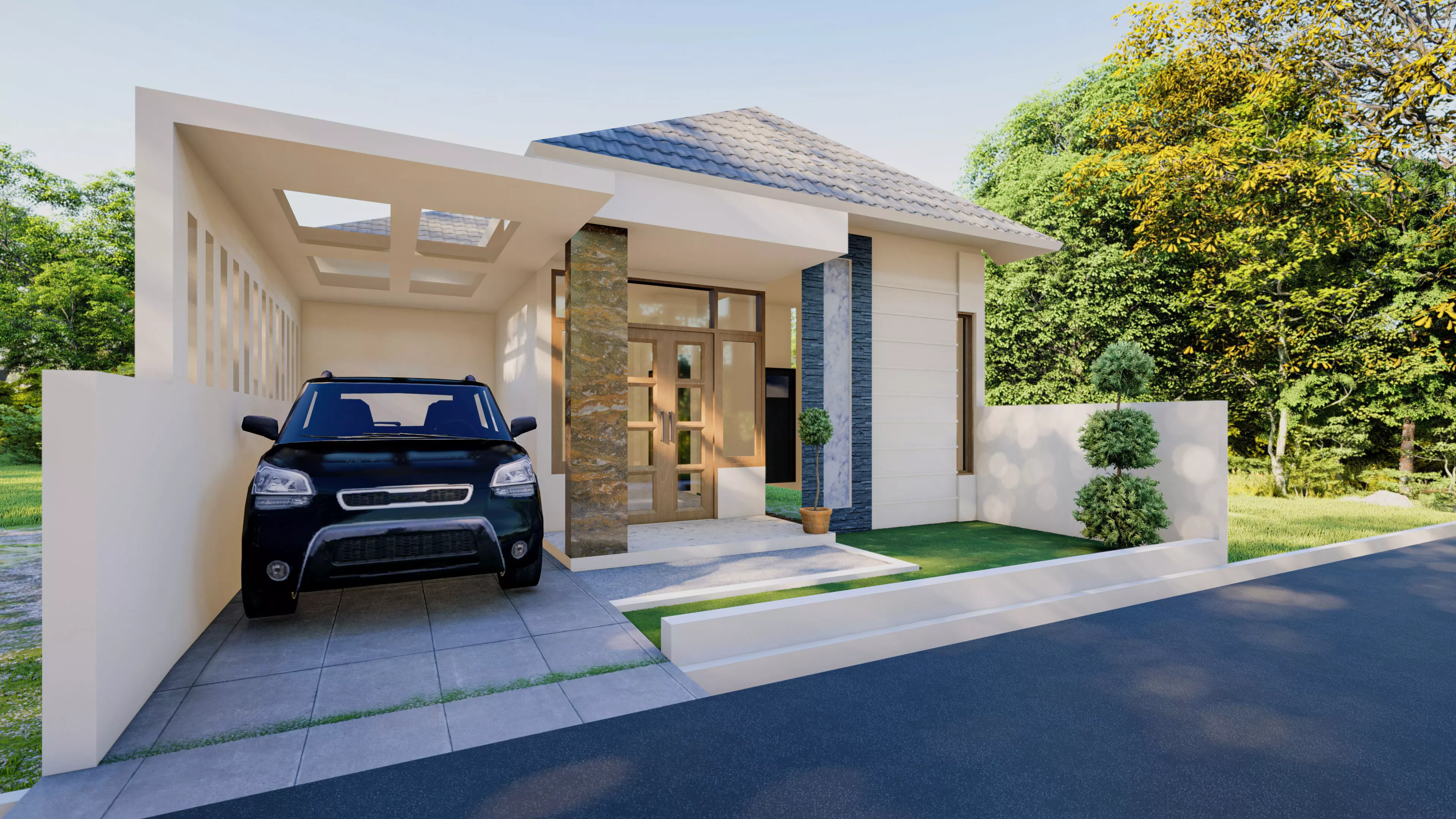 MINIMALIST HOUSE DESIGN 3D model_1