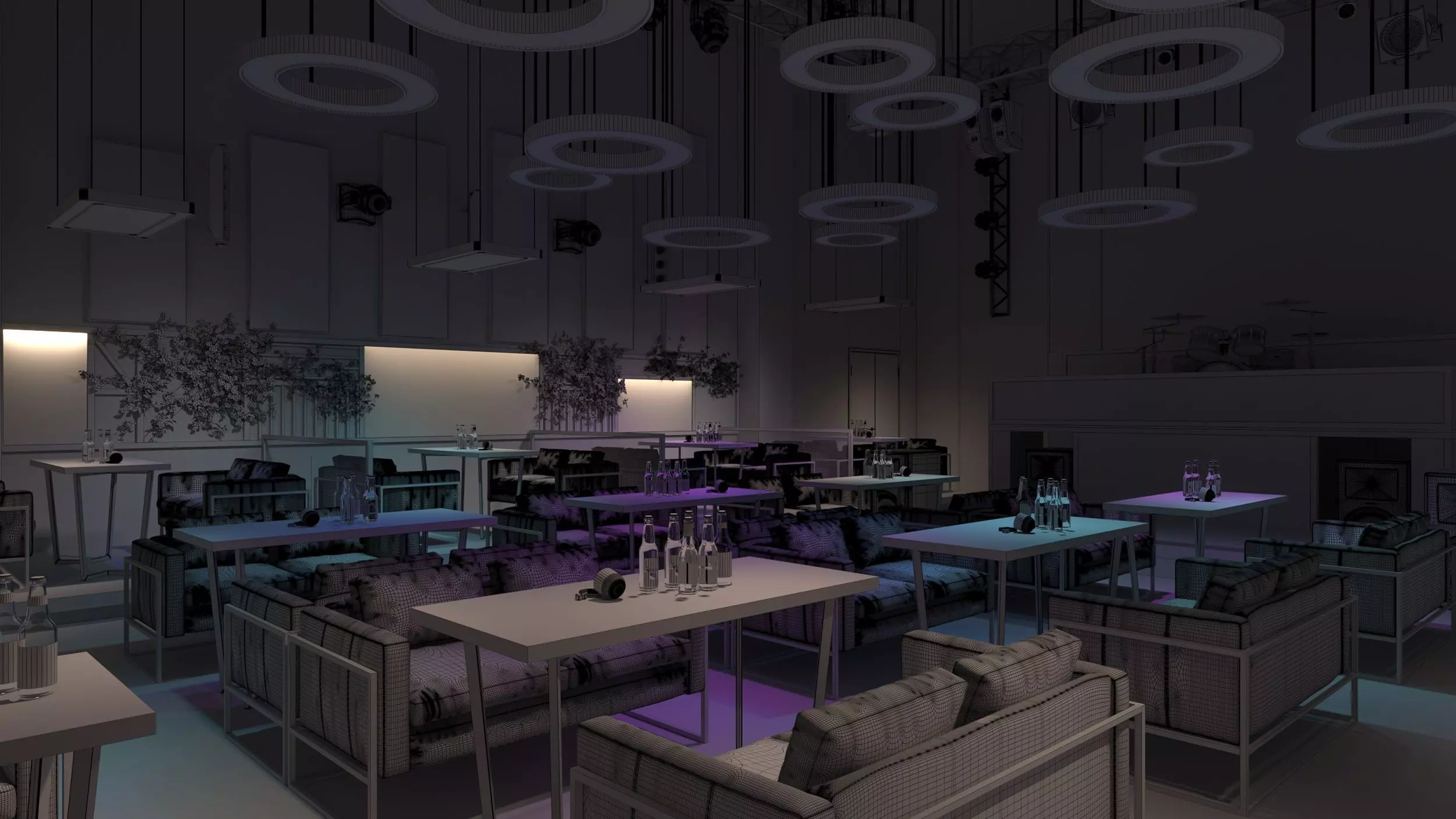 Restaurant Cafe Bar Pub Scene Render Ready 3D model_5