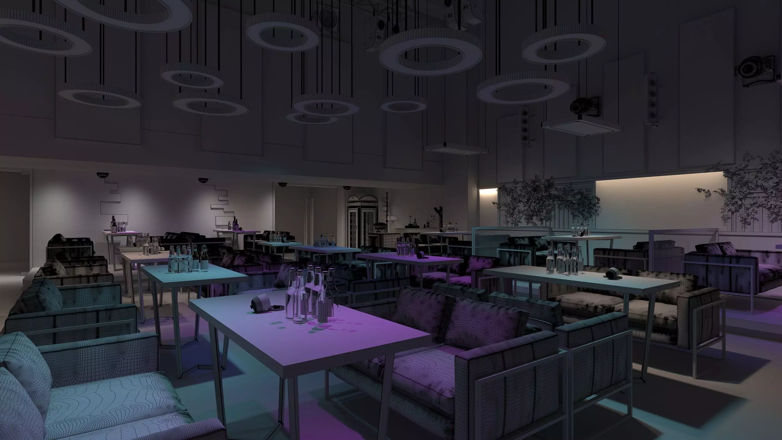 Restaurant Cafe Bar Pub Scene Render Ready 3D model_3