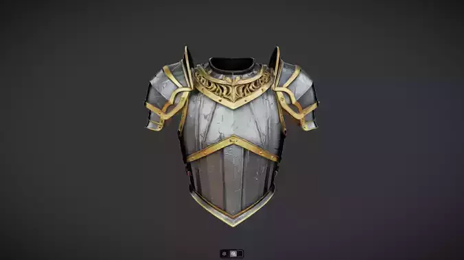 ornate medieval armor chestplate