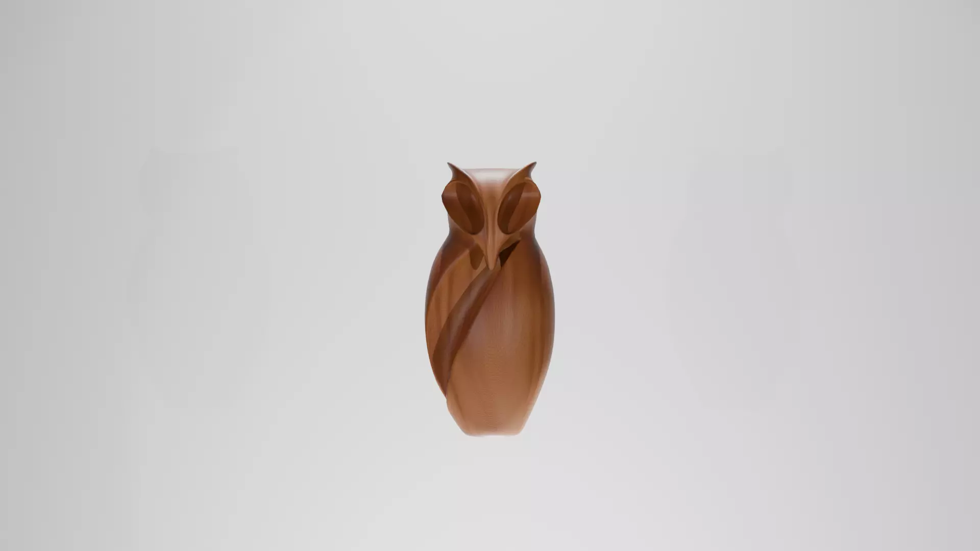 owl sculpture Low-poly 3D model_1