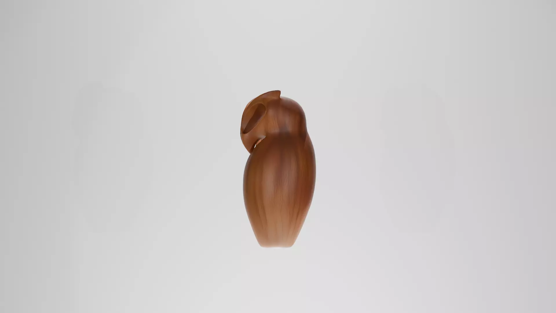 owl sculpture Low-poly 3D model_2