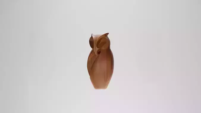 owl sculpture Low-poly 3D model