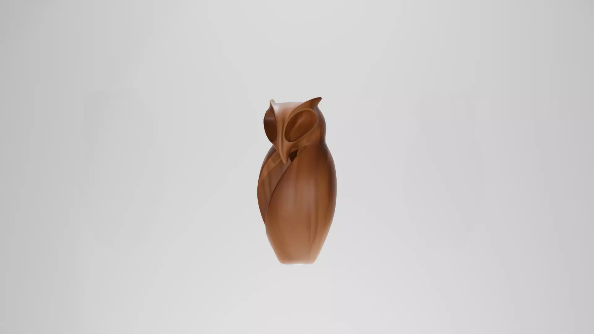 owl sculpture Low-poly 3D model_0