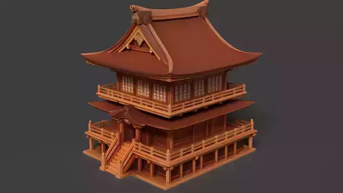 Chinese ancient wooden house  
