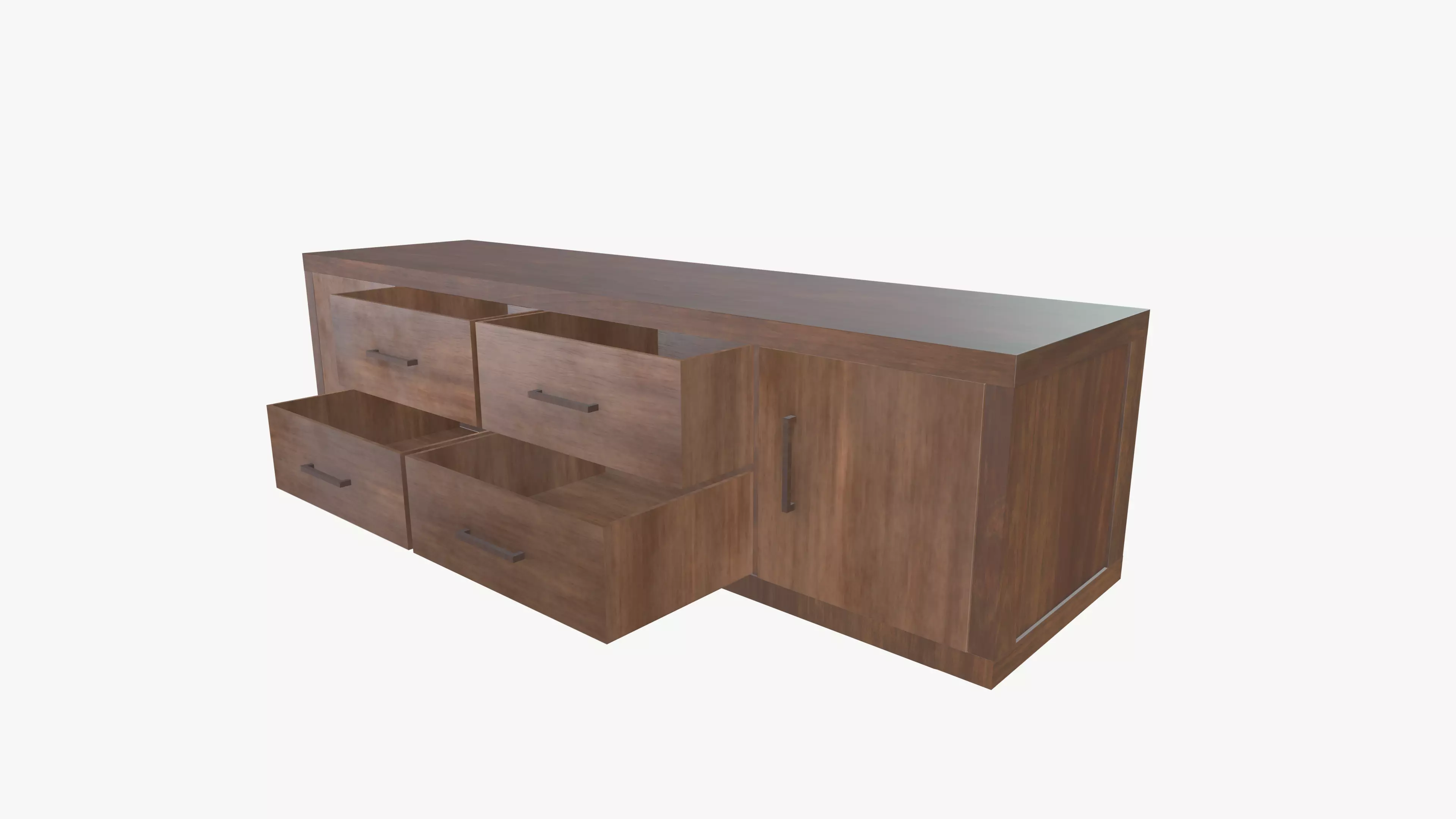 TV Desk 3D model_3