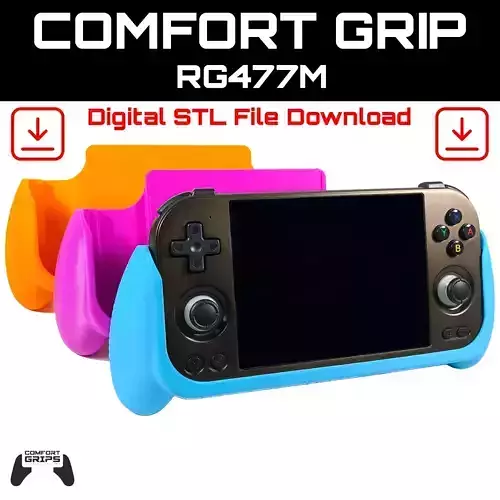 Anbernic RG477M Comfort Grip Case and Screen Guard 3D print model