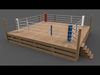 PBR Modular Wood Boxing Rings 20ftx20ft Low-poly 3D model_1