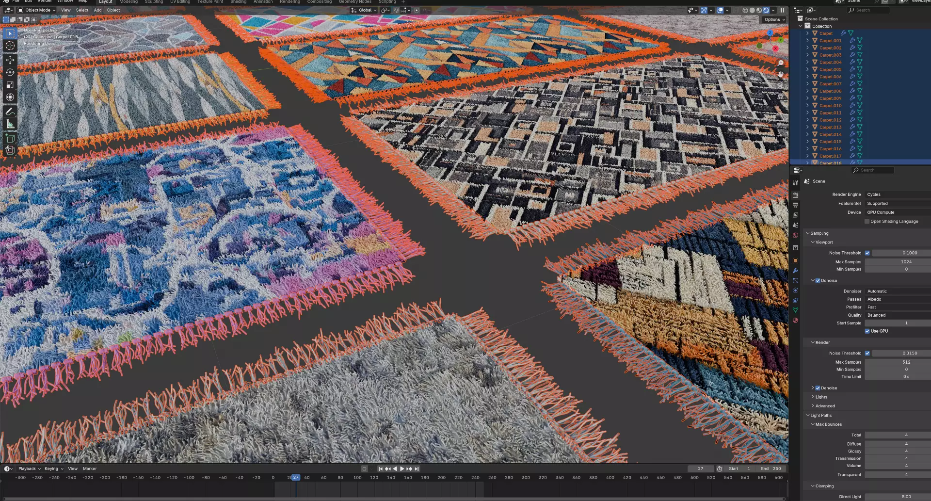Parametric Carpet for Blender 3D model_6
