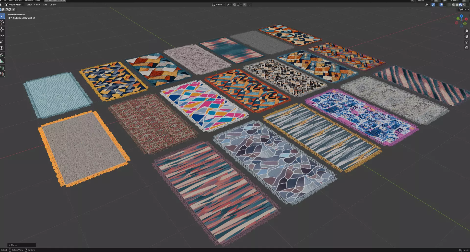 Parametric Carpet for Blender 3D model_4
