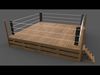 PBR Modular Wood Wrestling Rings 20ftx20ft Low-poly 3D model_2