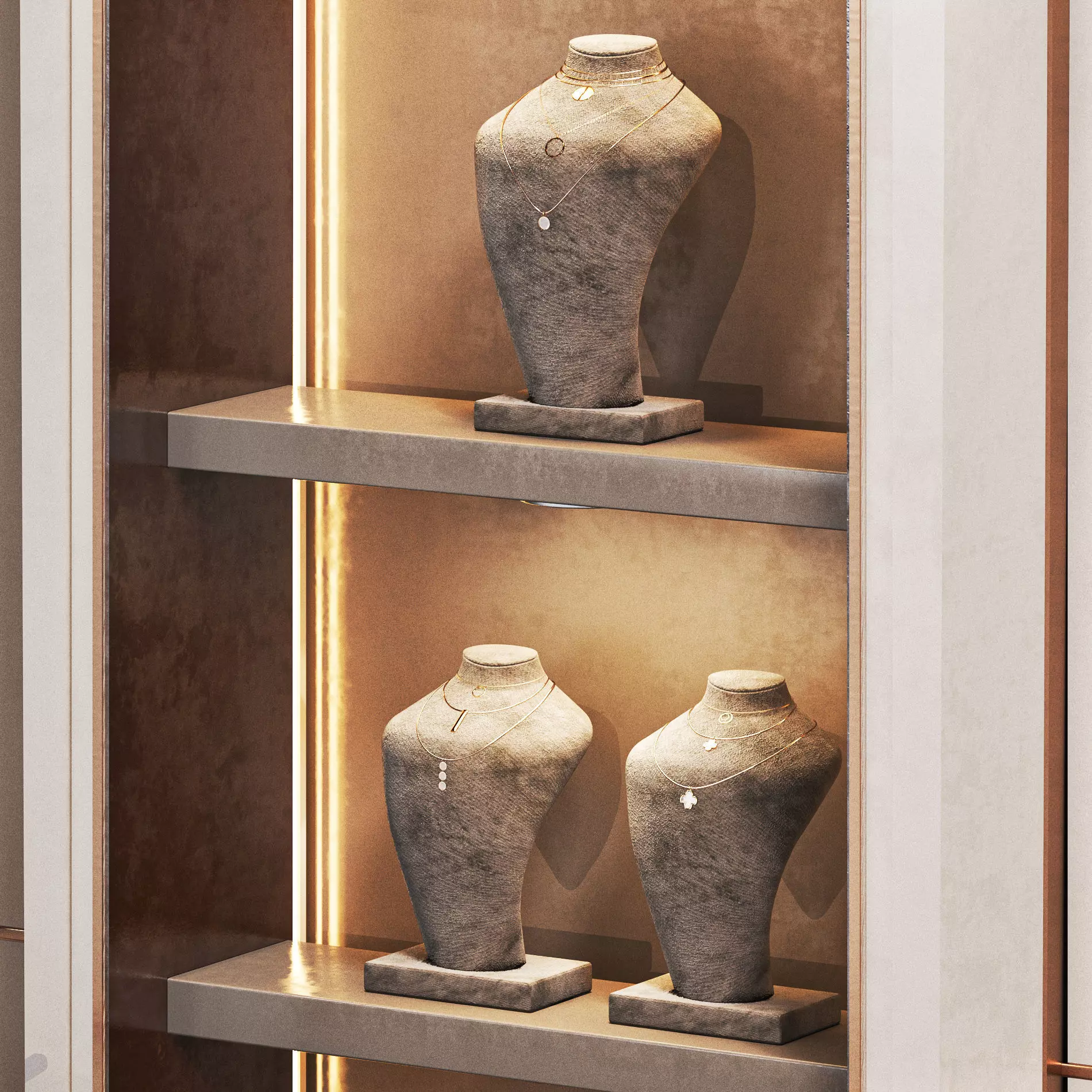 Jewelry store 03 showcase Low-poly 3D model_12