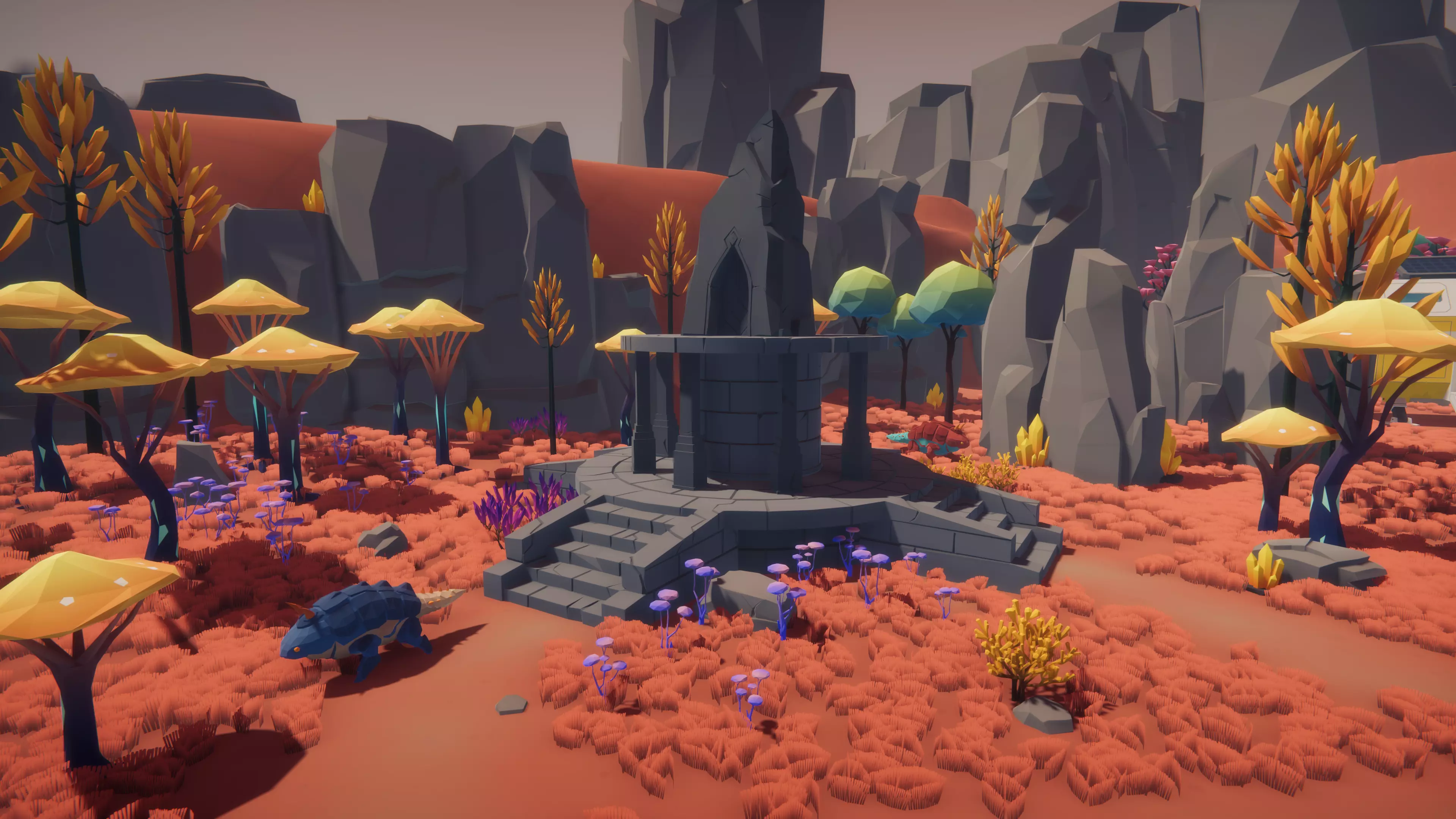 Low Poly Sci-Fi Planet Base Low-poly 3D model_19