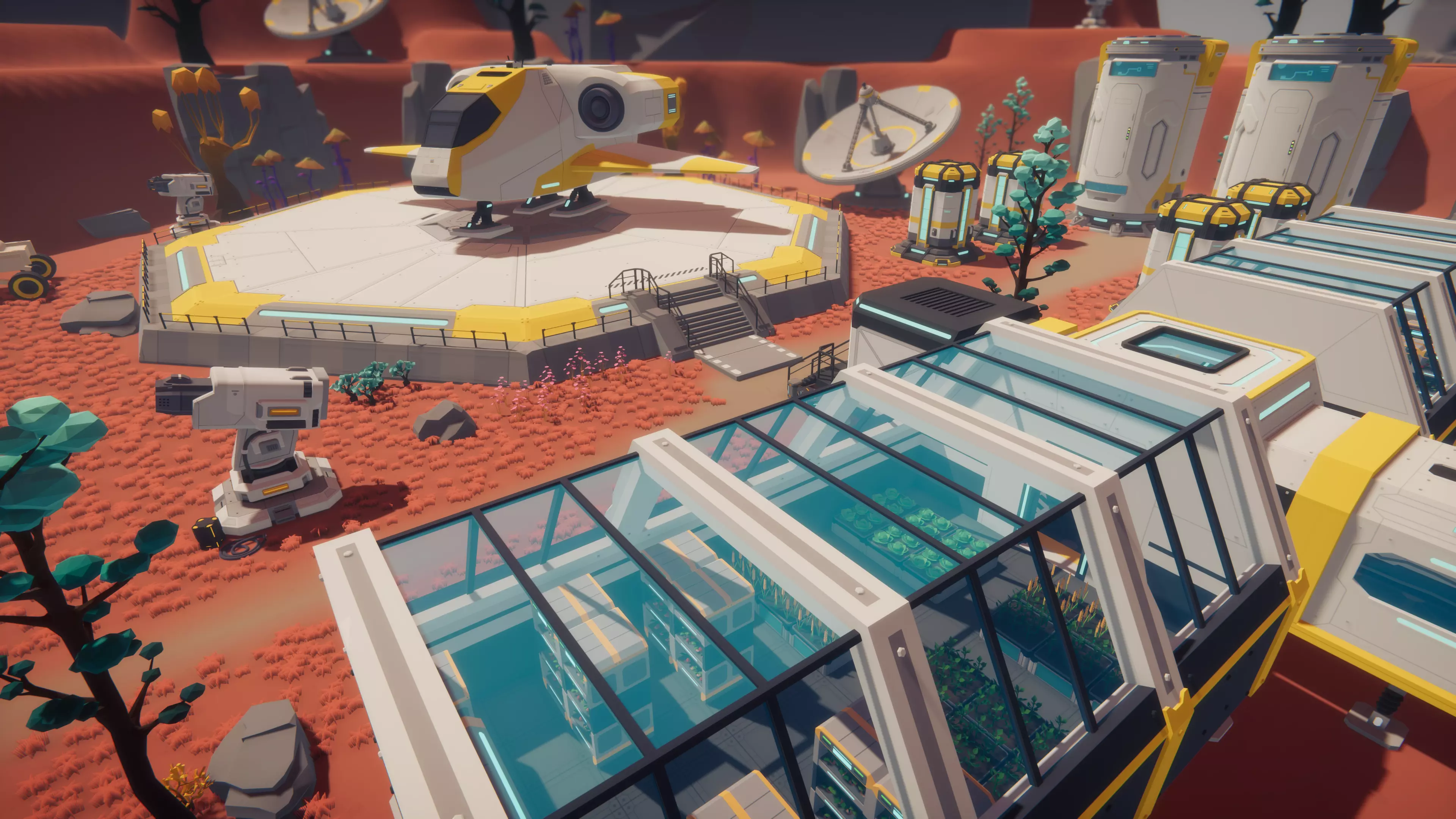 Low Poly Sci-Fi Planet Base Low-poly 3D model_4