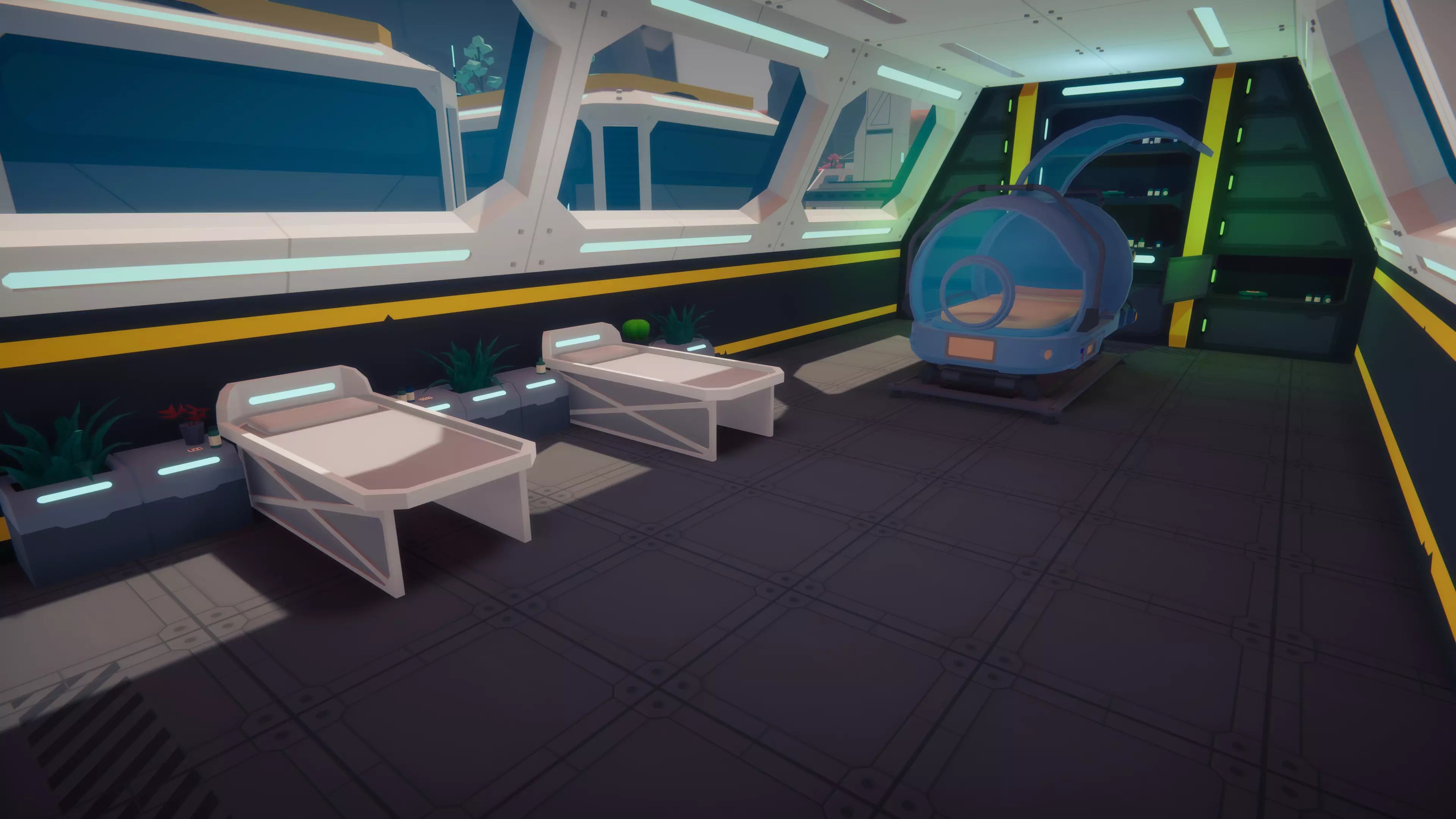 Low Poly Sci-Fi Planet Base Low-poly 3D model_14