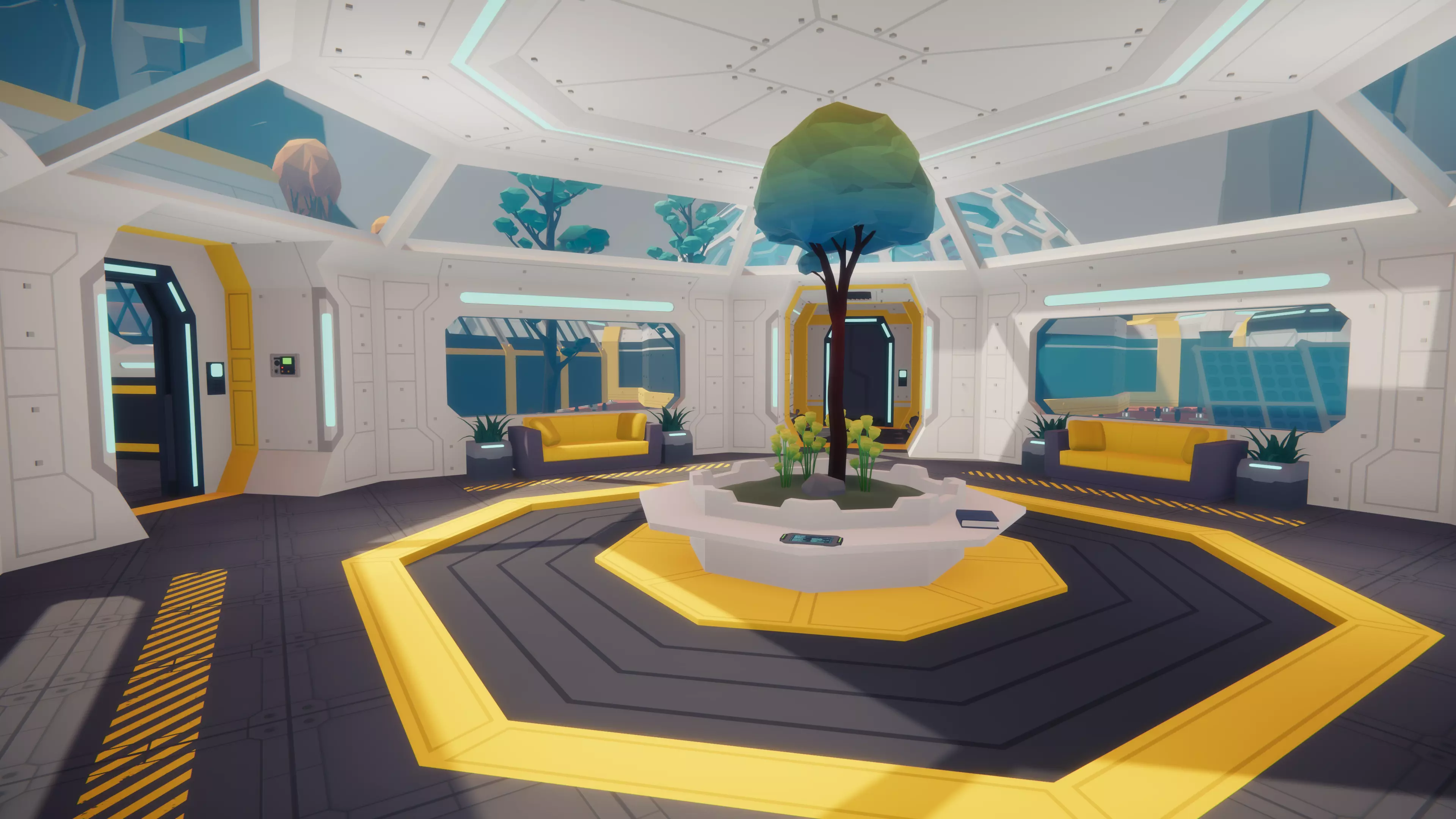 Low Poly Sci-Fi Planet Base Low-poly 3D model_15