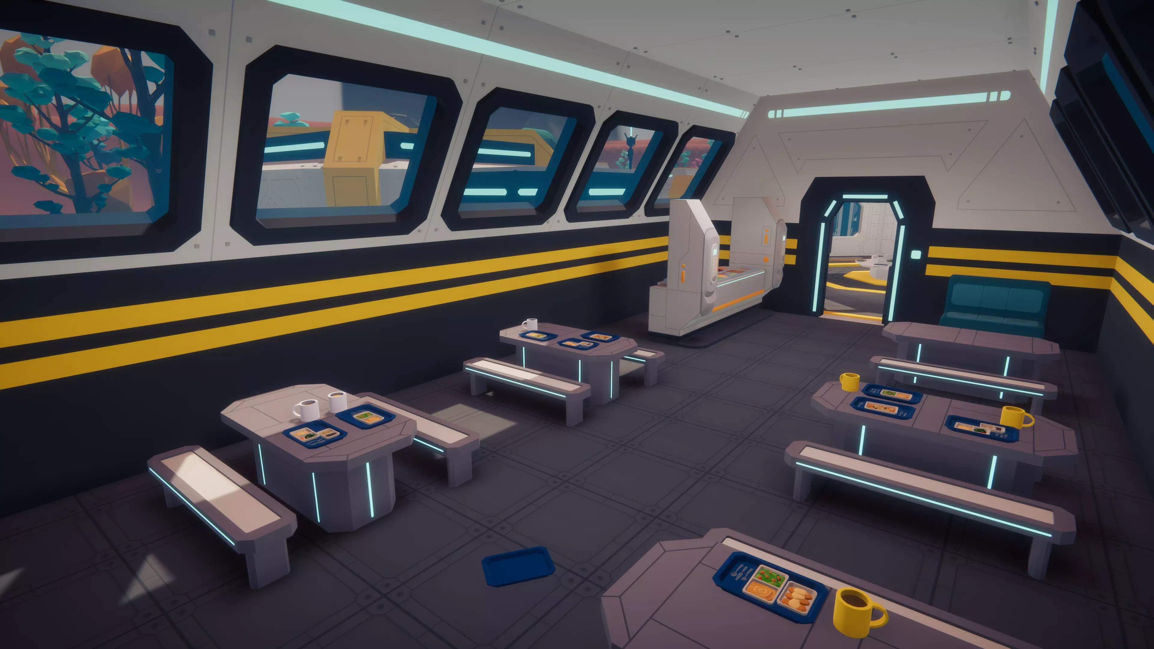 Low Poly Sci-Fi Planet Base Low-poly 3D model_13